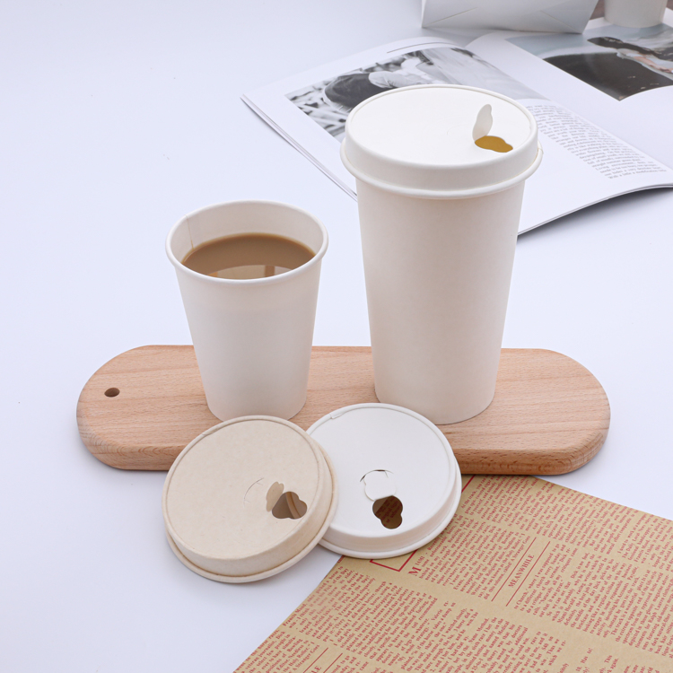 Leakproof disposable paper cups with lids
