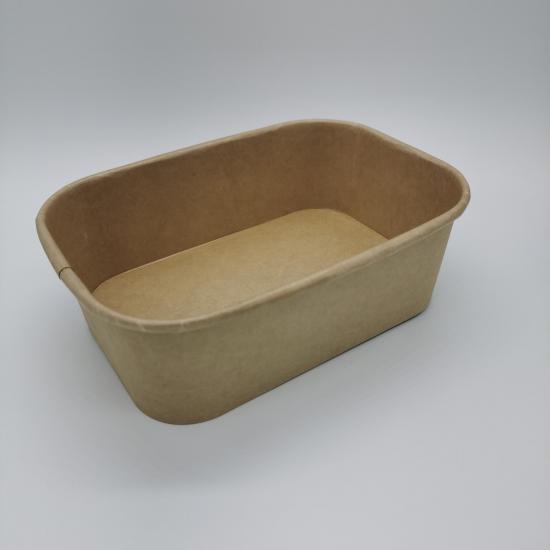 Disposable kraft paper containers for food packaging