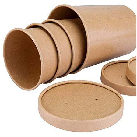 Kraft Compostable Paper Food Cup with Vented Lid