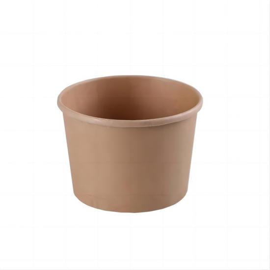Disposable recyclable paper soup bowl