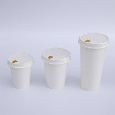 Bicchiere di carta usa e getta riciclabile bianco di dimensioni personalizzate da 6 once 8 once 12 once 16 once
    