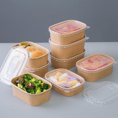 Ciotola per imballaggio alimentare in carta Kraft rettangolare riciclabile
    