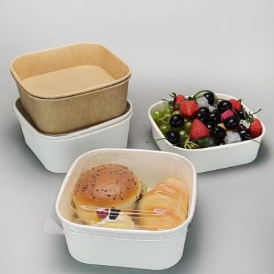 Contenitori per alimenti da asporto personalizzati, insalatiere quadrate
    