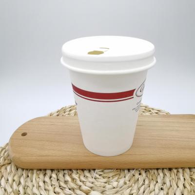 Tazza da caffè in carta PLA usa e getta ecologica con logo personalizzato
        